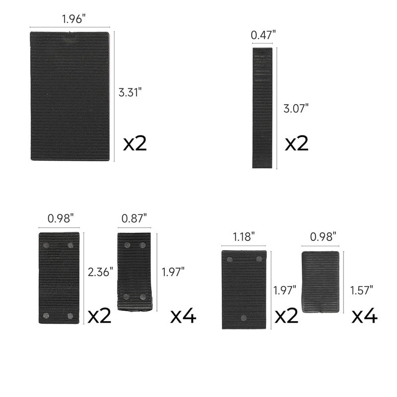 SIDAZON 16 Pack Multiple Size Slopes Black Plastic Composite Shims Leveling Wedges for Furniture Extreme Load Capacity Support Easy to snap Cut-to-fit Door Window Toilet Shims Sheds Table Levelers - Image 2